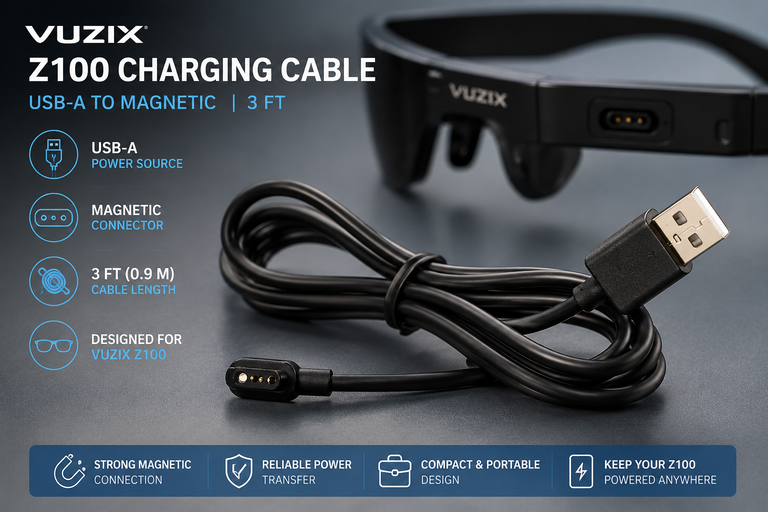 Vuzix Z100 USB-A to Magnetic Charging Cable