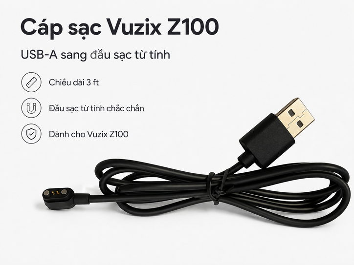 Vuzix Z100 USB-A to Magnetic Charging Cable