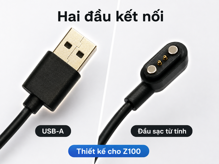 Vuzix Z100 USB-A to Magnetic Charging Cable