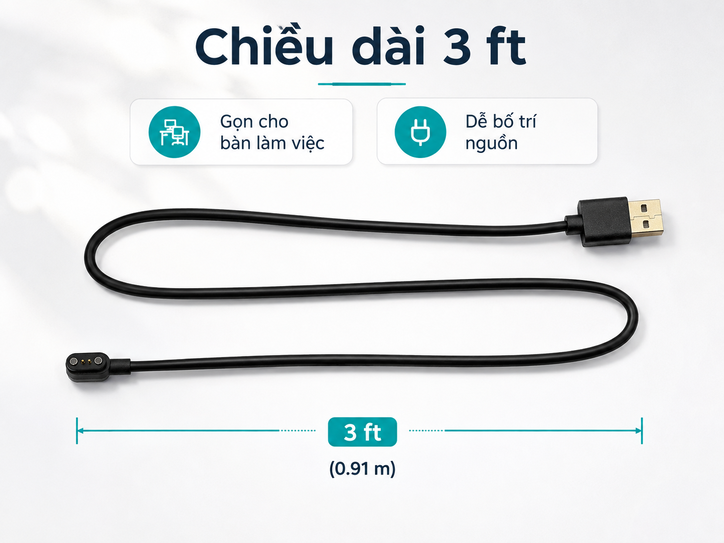 Vuzix Z100 USB-A to Magnetic Charging Cable