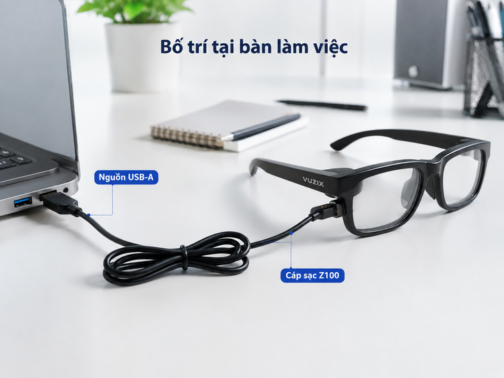 Vuzix Z100 USB-A to Magnetic Charging Cable