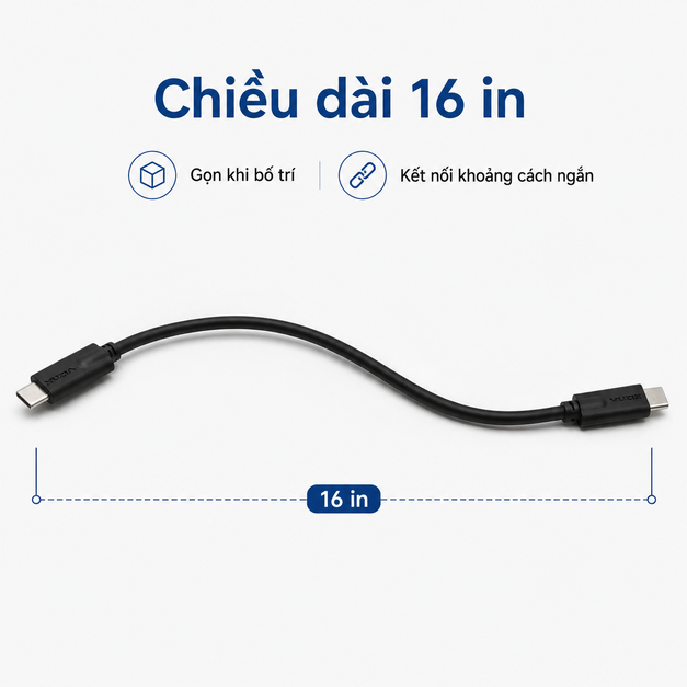 Vuzix M400 USB-C to USB-C Viewer Cable 16 in