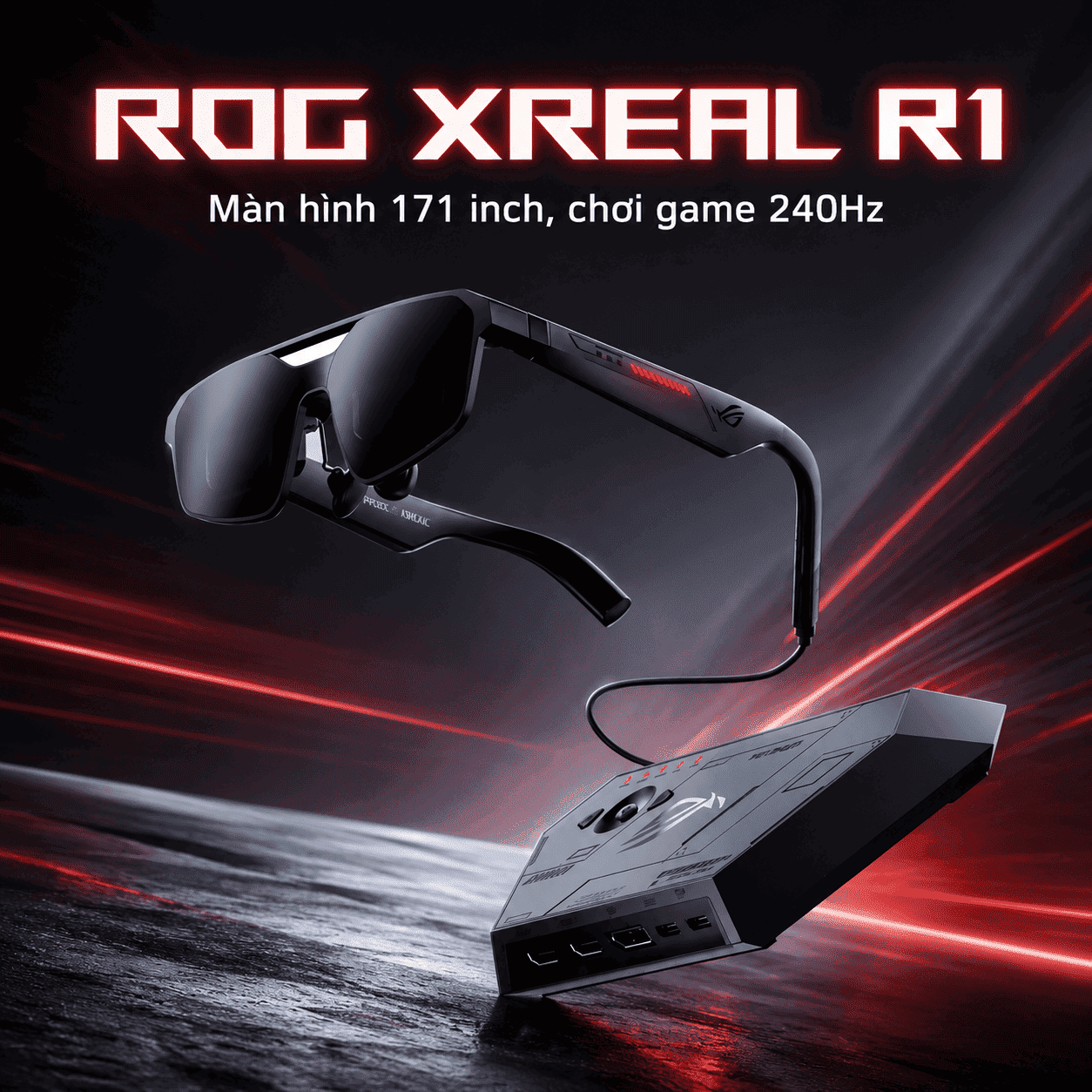 Kính AR ROG XREAL R1 – Màn hình 171 inch, chơi game 240Hz Kính AR ROG XREAL R1 – Màn hình 171 inch, chơi game 240Hz