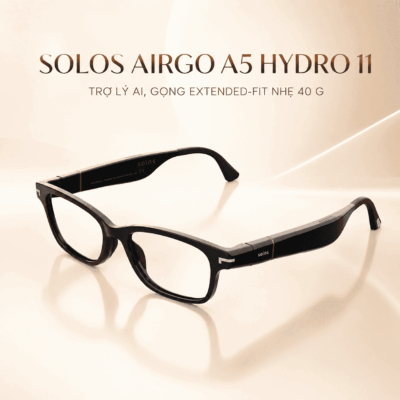 Kính thông minh Solos AirGo A5 Hydro 11 – Trợ lý AI, gọng Extended-Fit nhẹ 40 g