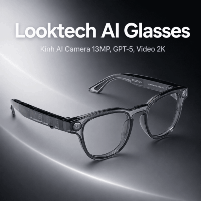 Looktech AI Glasses – Kính AI Camera 13MP, GPT-5, Video 2K