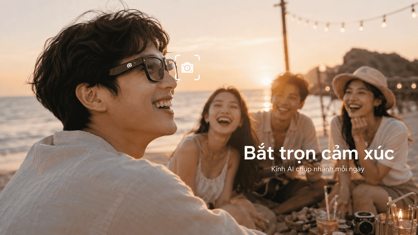 kính AI chụp du lịch