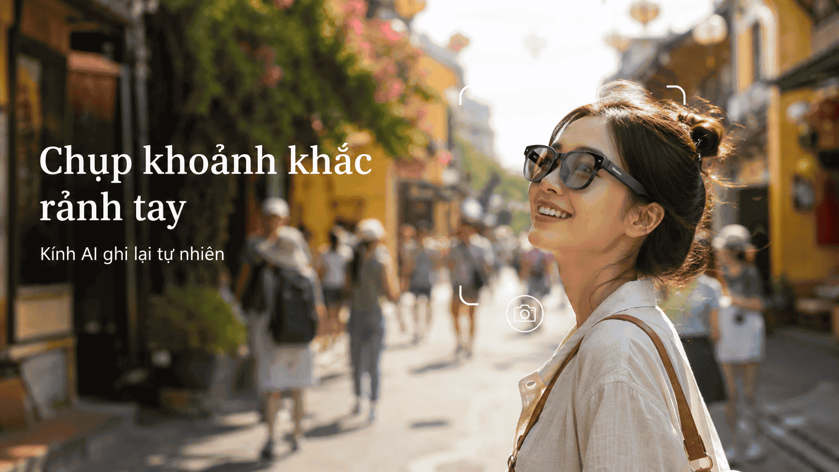 kính AI chụp du lịch