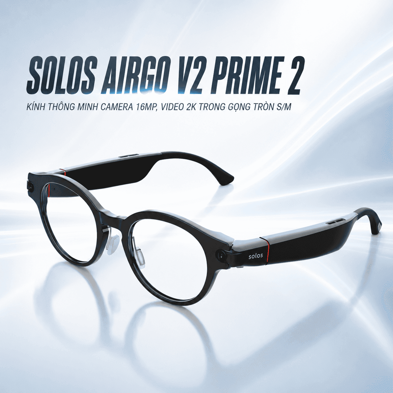 Kính thông minh Solos AirGo V2 Prime 2 – Camera 16MP, video 2K trong gọng tròn S/M Kính thông minh Solos AirGo V2 Prime 2 – Camera 16MP, video 2K trong gọng tròn S/M