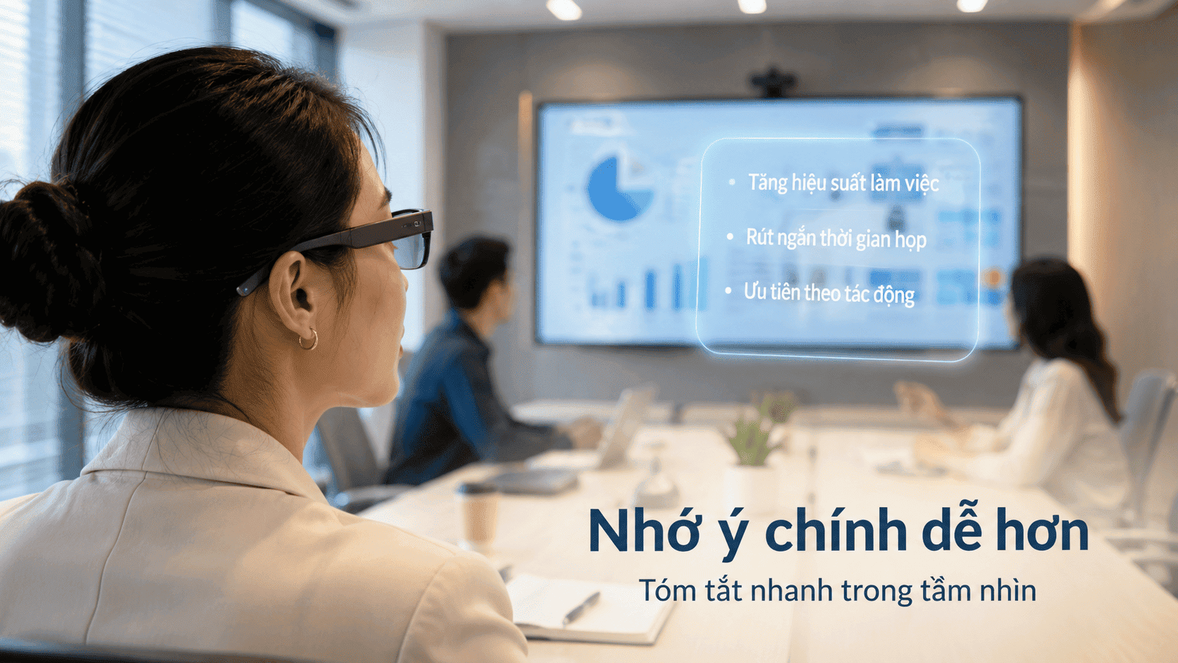 kính AI ghi chú cuộc họp