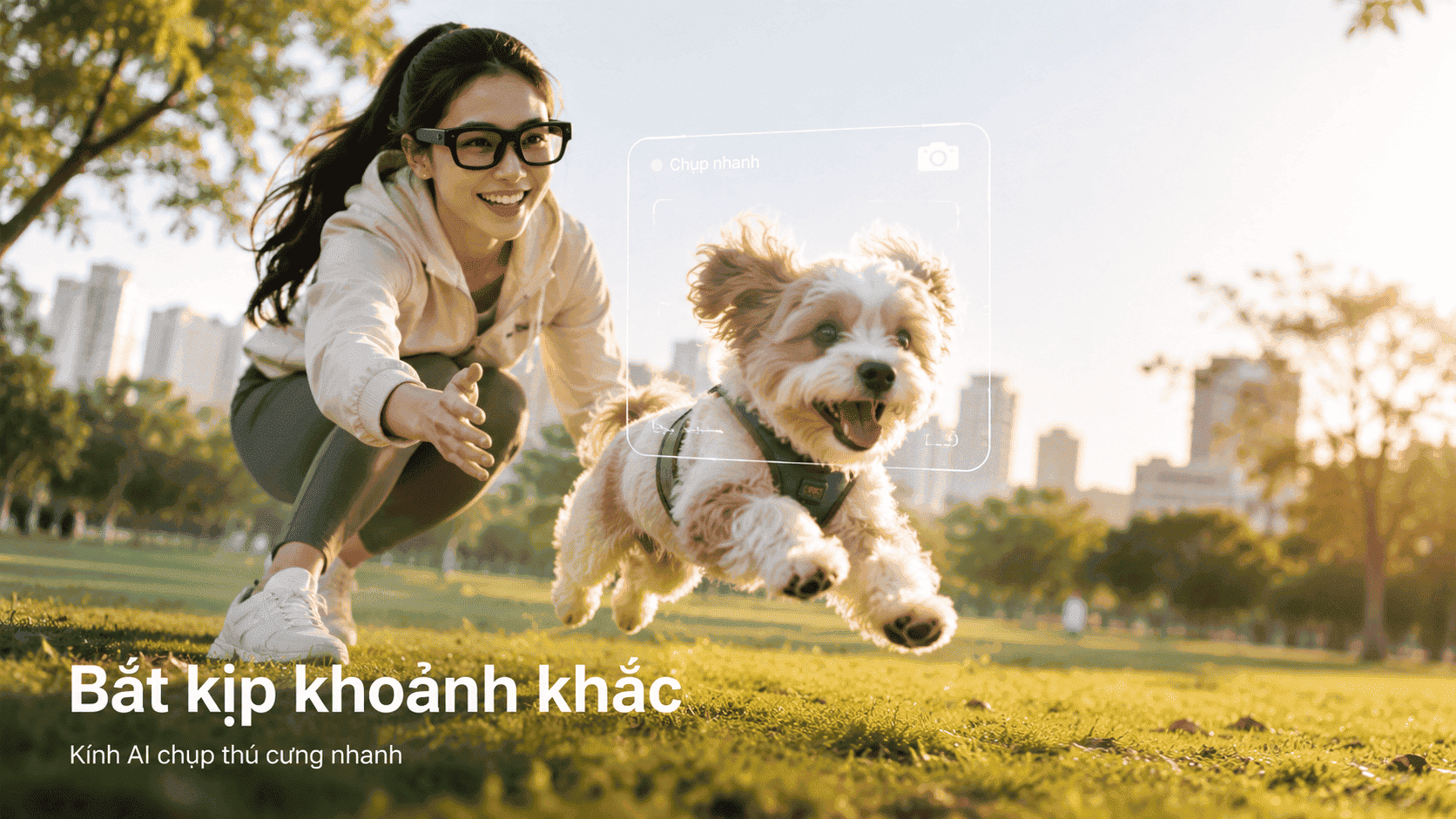 kính AI chụp thú cưng