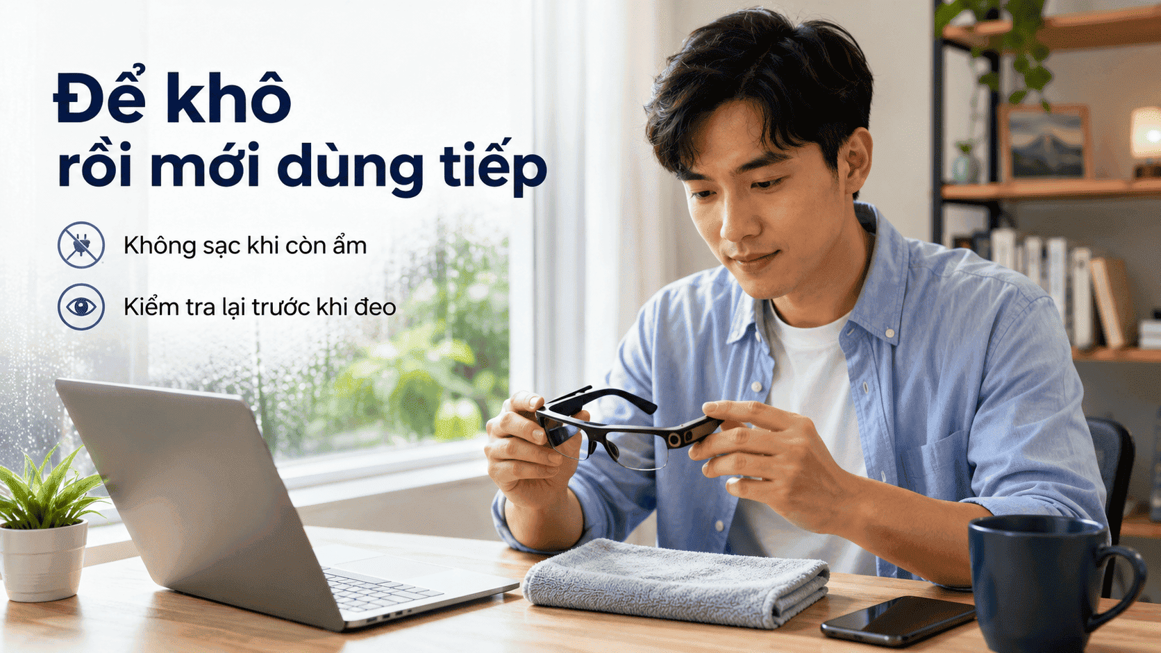 kính thông minh đi mưa