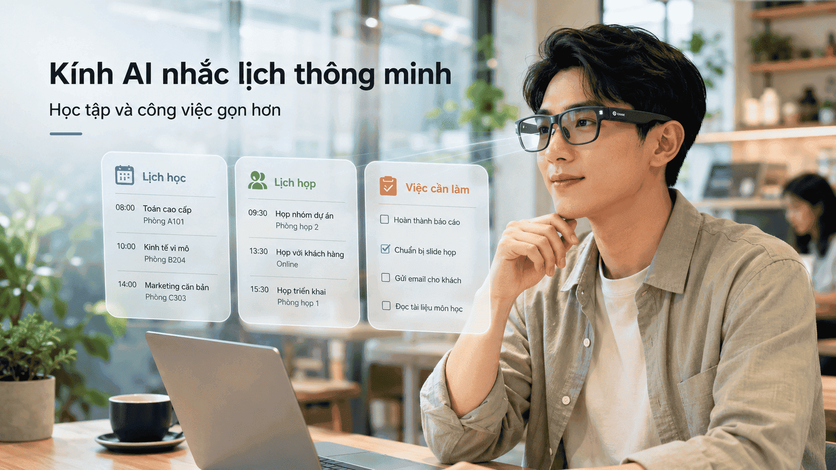 kính AI quản lý lịch