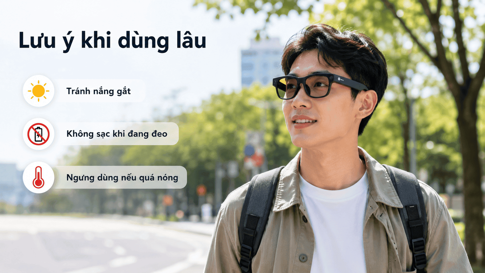 kính thông minh bị nóng khi dùng lâu