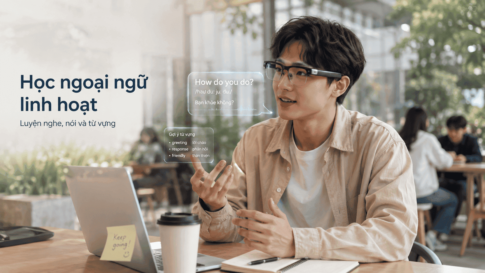 học ngoại ngữ với kính AI
