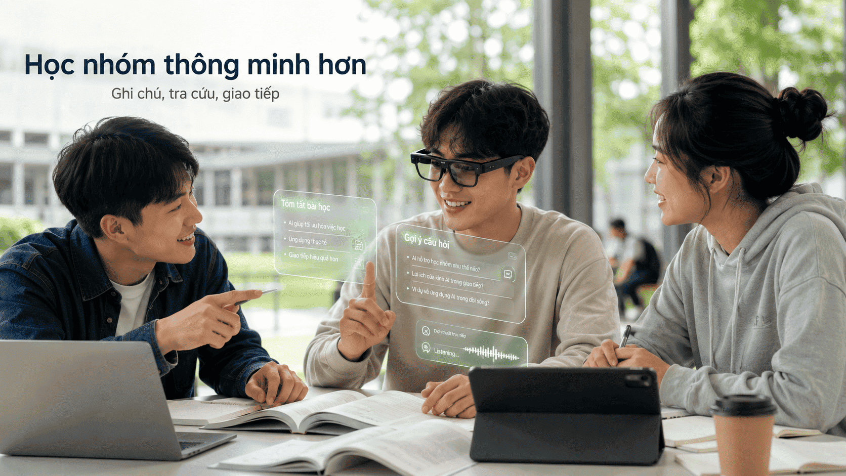 học ngoại ngữ với kính AI