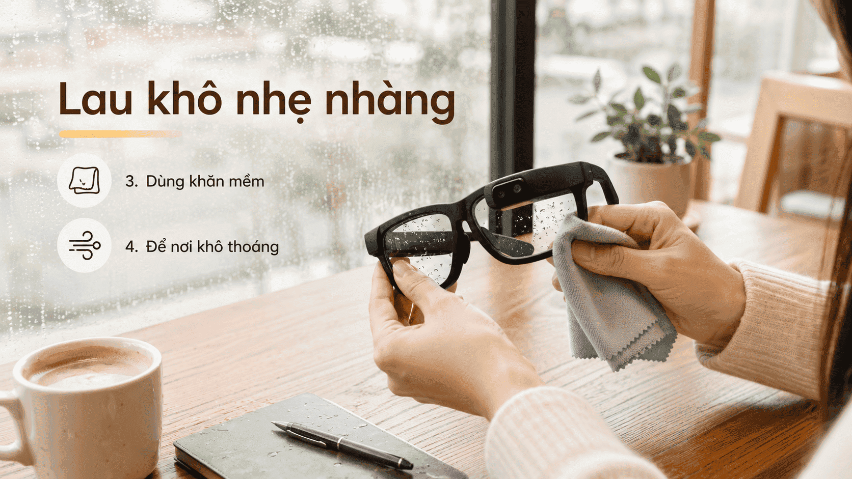 kính AI bị ướt