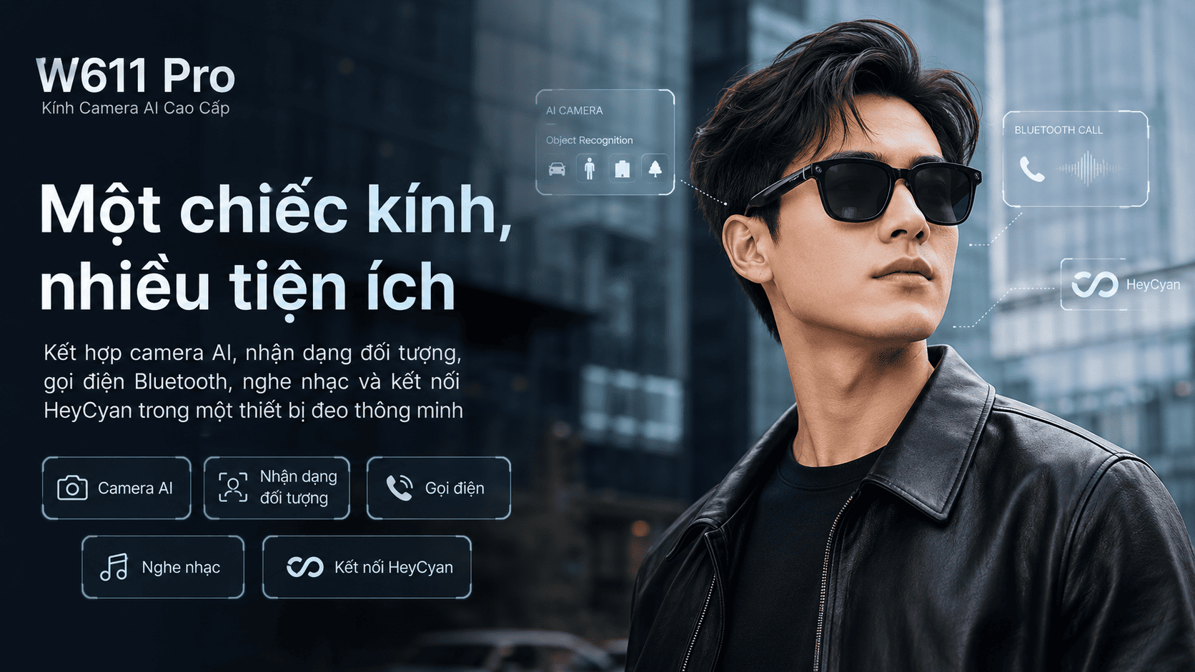 Kính camera AI Synteker W611 Pro