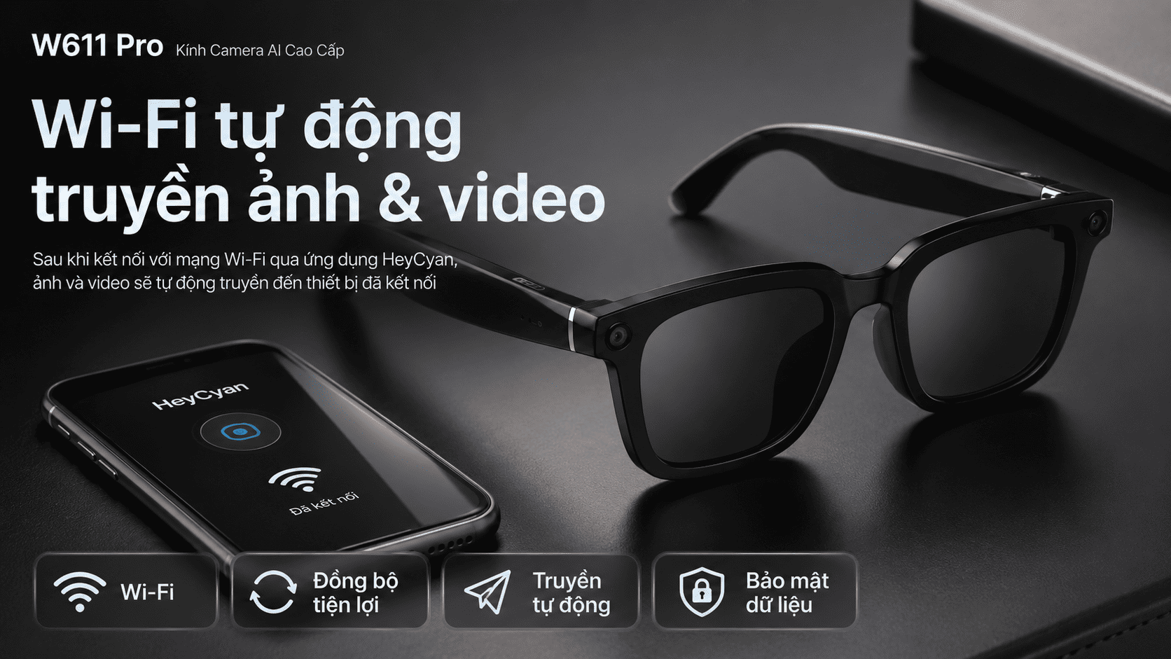 Kính camera AI Synteker W611 Pro