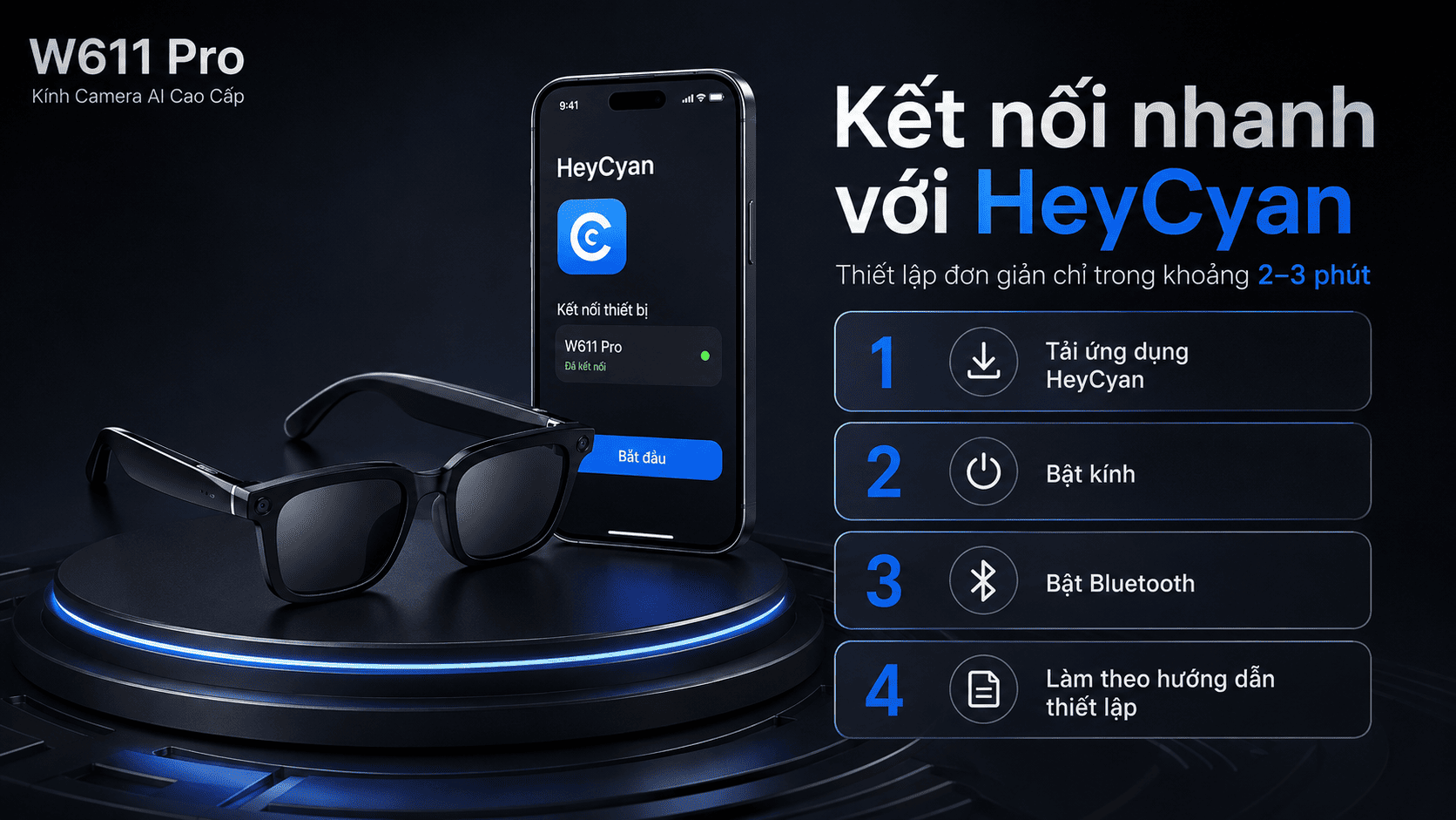 Kính camera AI Synteker W611 Pro