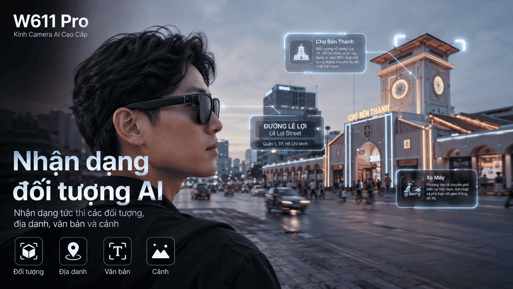 Kính camera AI Synteker W611 Pro