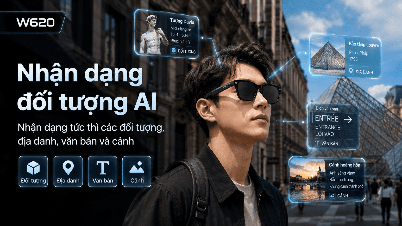 Kính camera AI Synteker W620