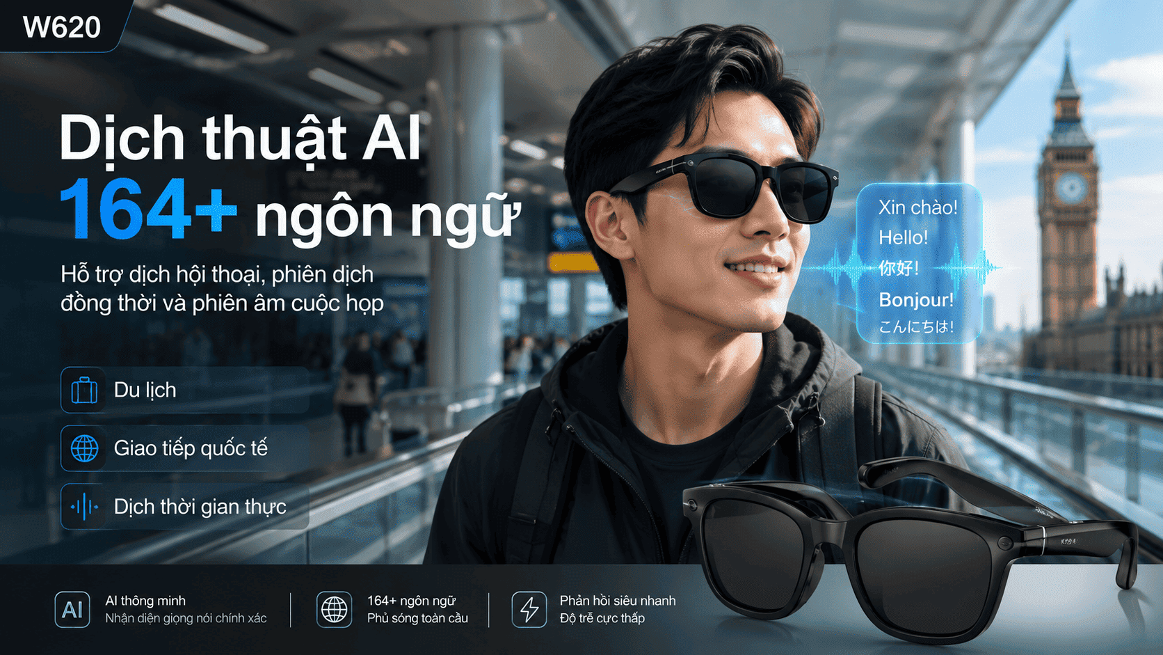 Kính camera AI Synteker W620
