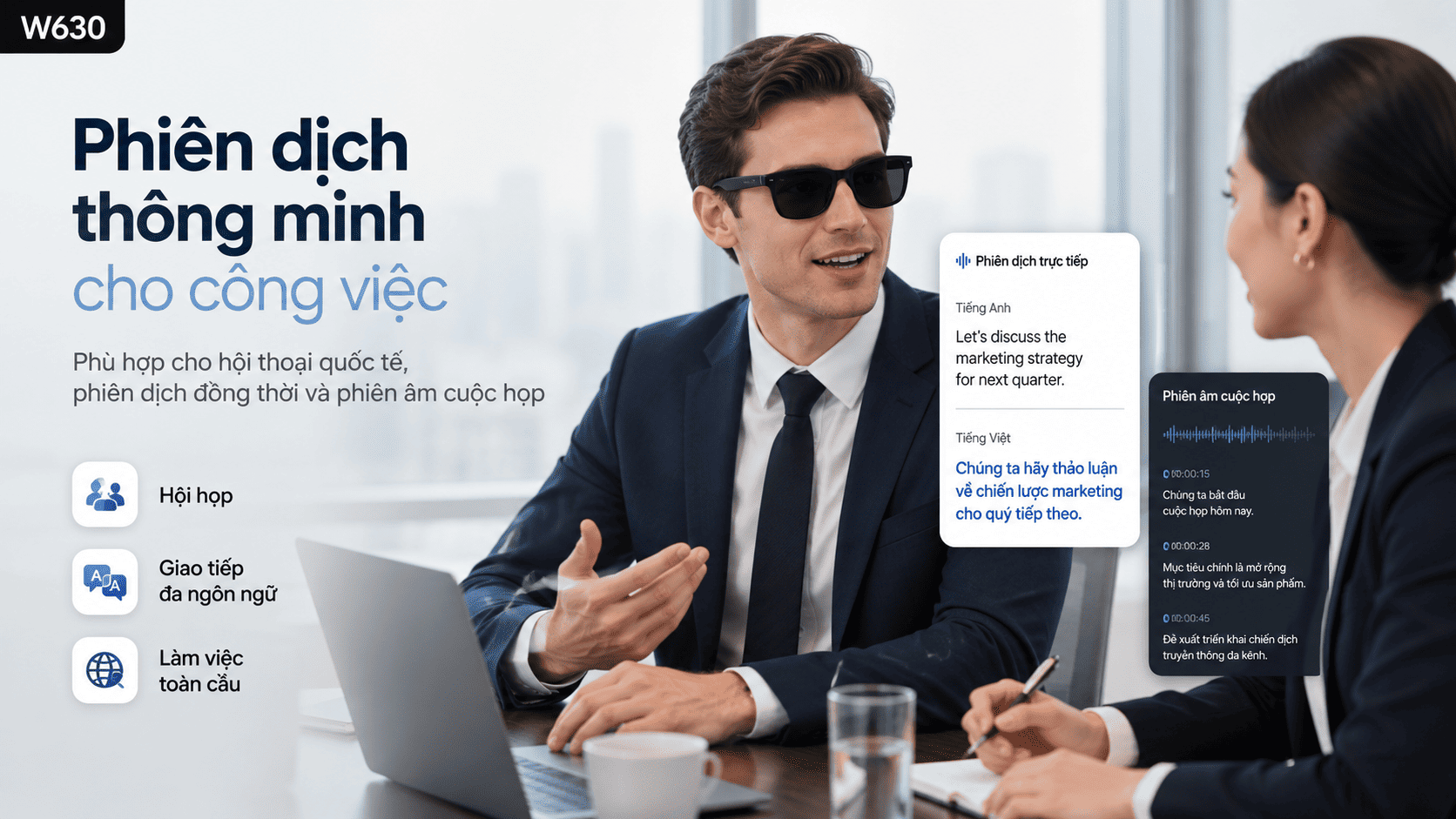 Kính dịch thuật AI Synteker W630