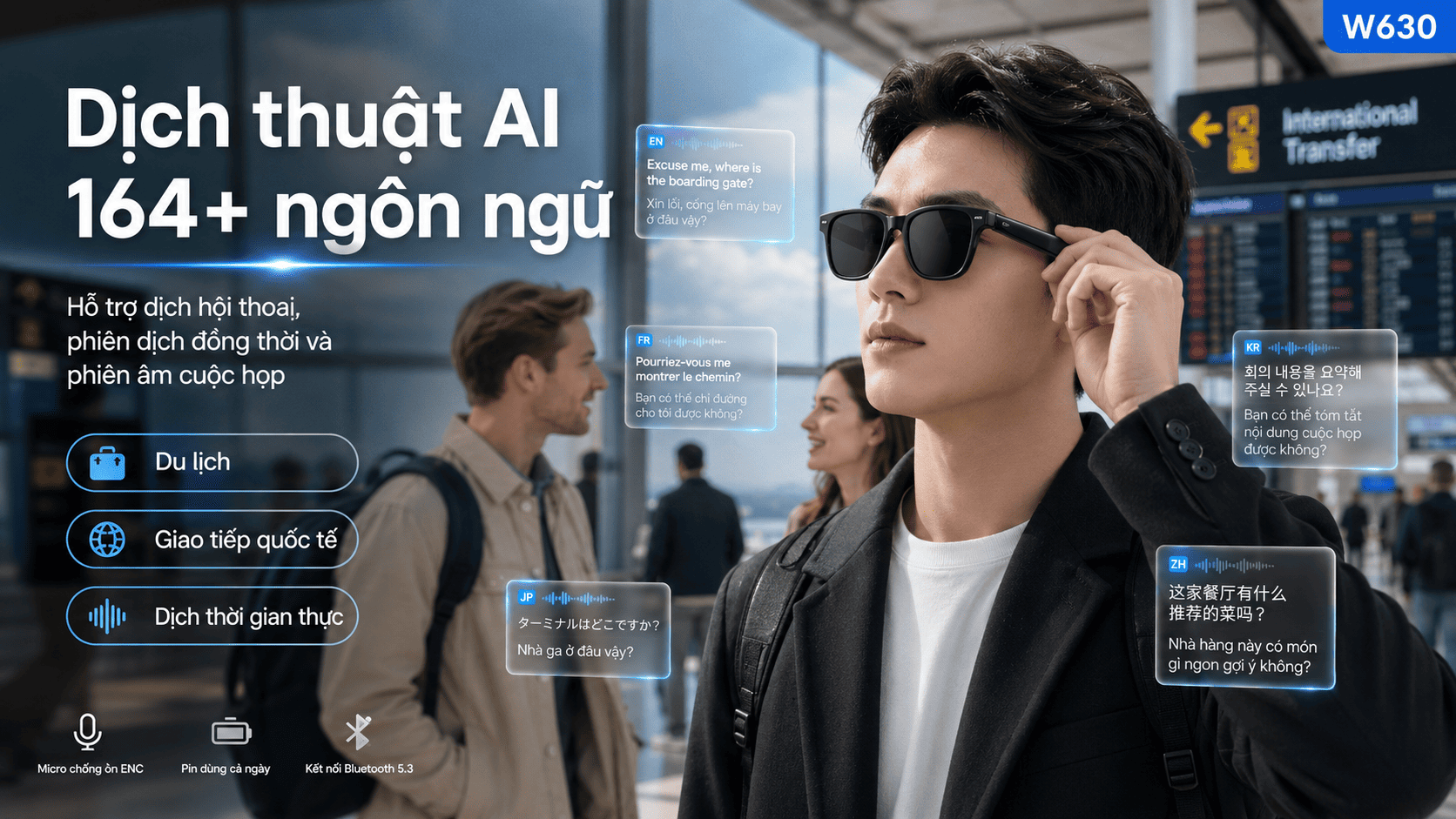 Kính dịch thuật AI Synteker W630