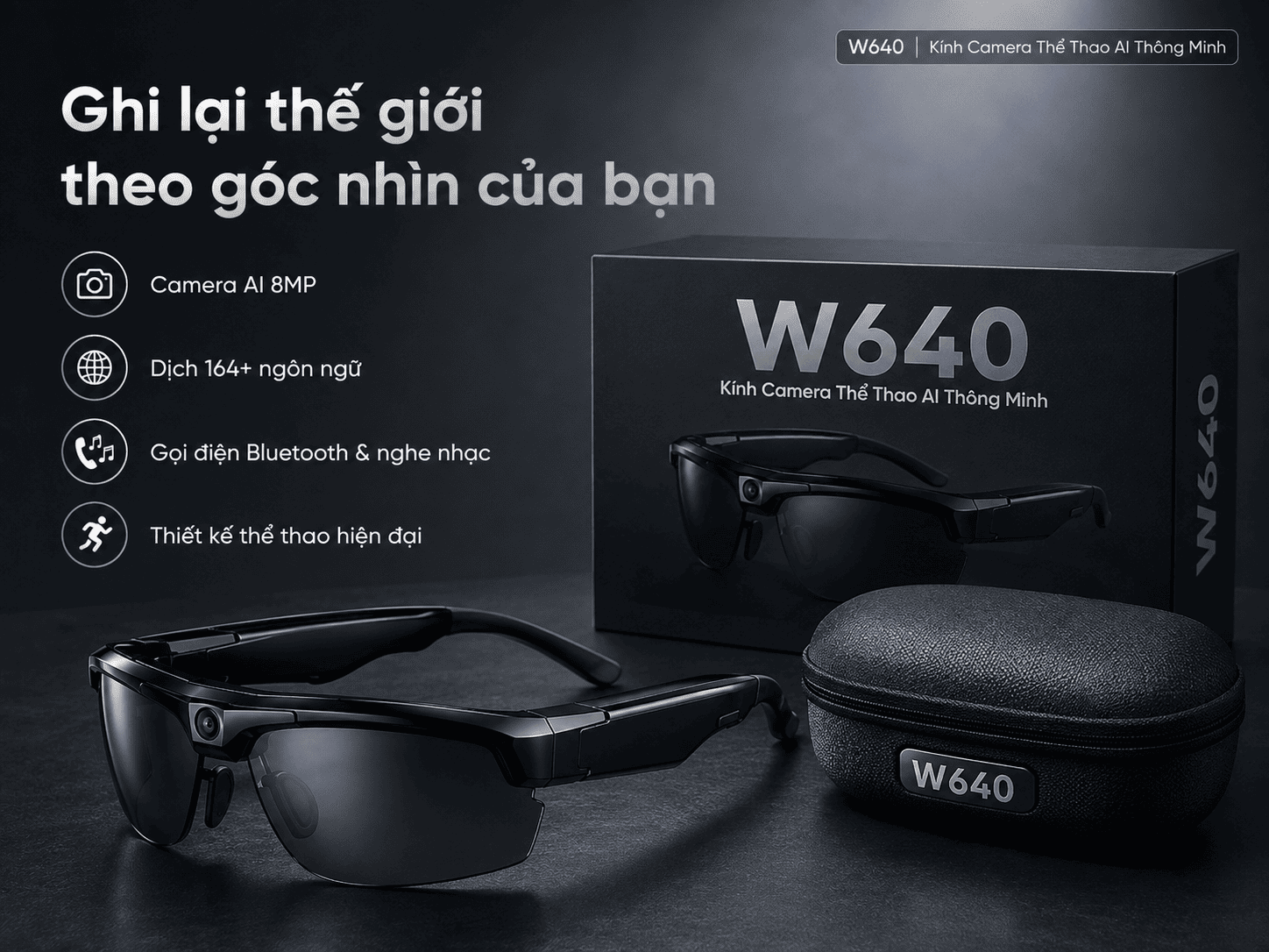 Kính camera thể thao AI Synteker W640