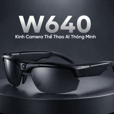 Kính camera thể thao AI Synteker W640 – Sony 8MP, IP66